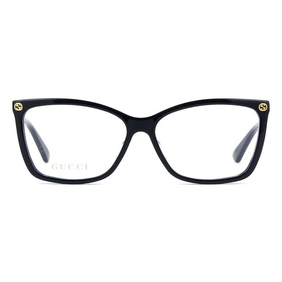 NEW GUCCI CAT EYE EYEGLASSES GUCCI GG0025O 001 BLACK CLEAR EYEWEAR - Picture 2 of 3
